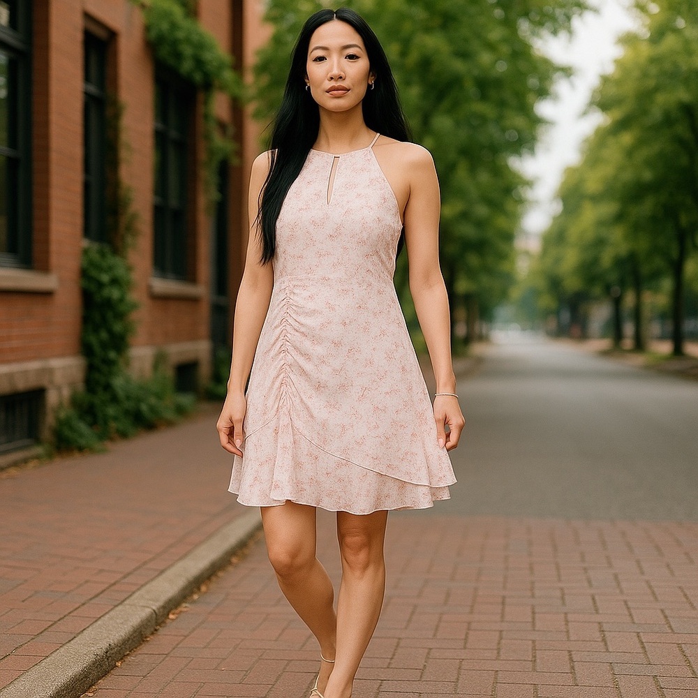 NWT Parker REVOLVE‎ Women’s Silk Mini Halter Dress in Mini Wildflower Size Small